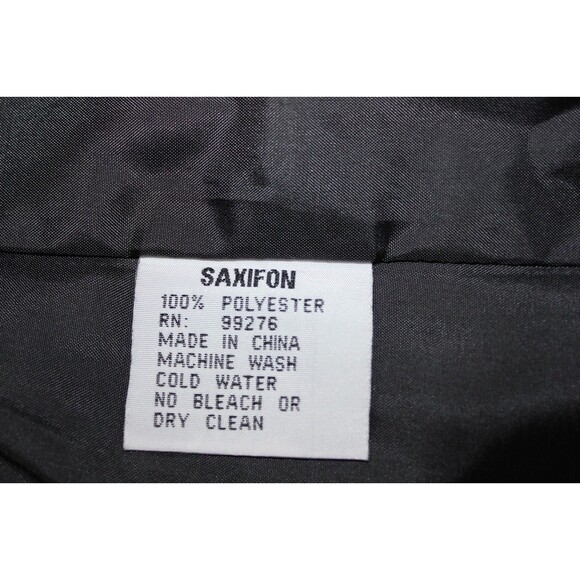 Saxifon USA Western 2 Piece Suit Black Striped Polyester 40S Flat Fronts 33" W - Picture 7 of 10